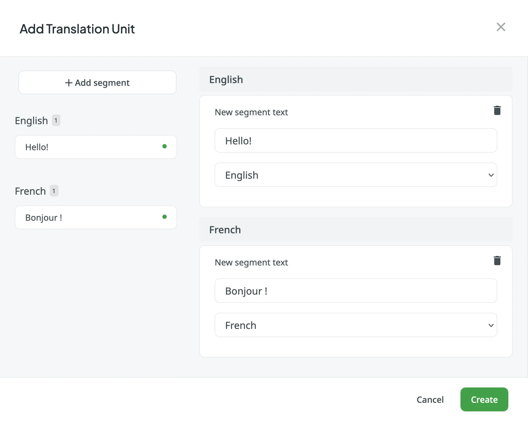 Add Translation Unit Dialog